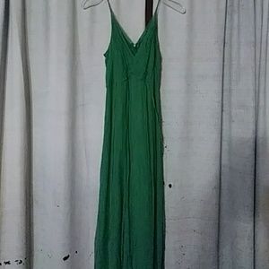 GREEN SILK DRESS